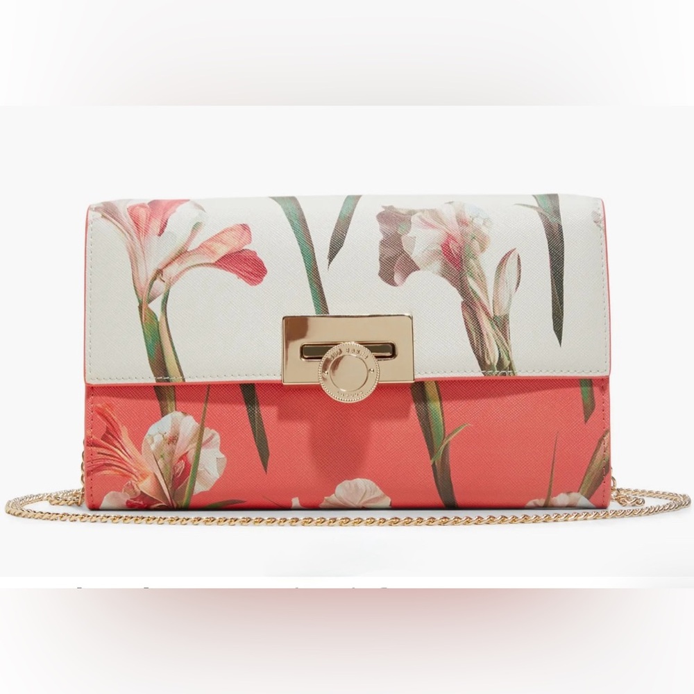 Ted Baker Parisa Floral Print Crossbody Bag
NWT 
Coral and Cream
